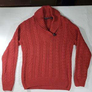 WOMENS RED PULL OVER SWEATER